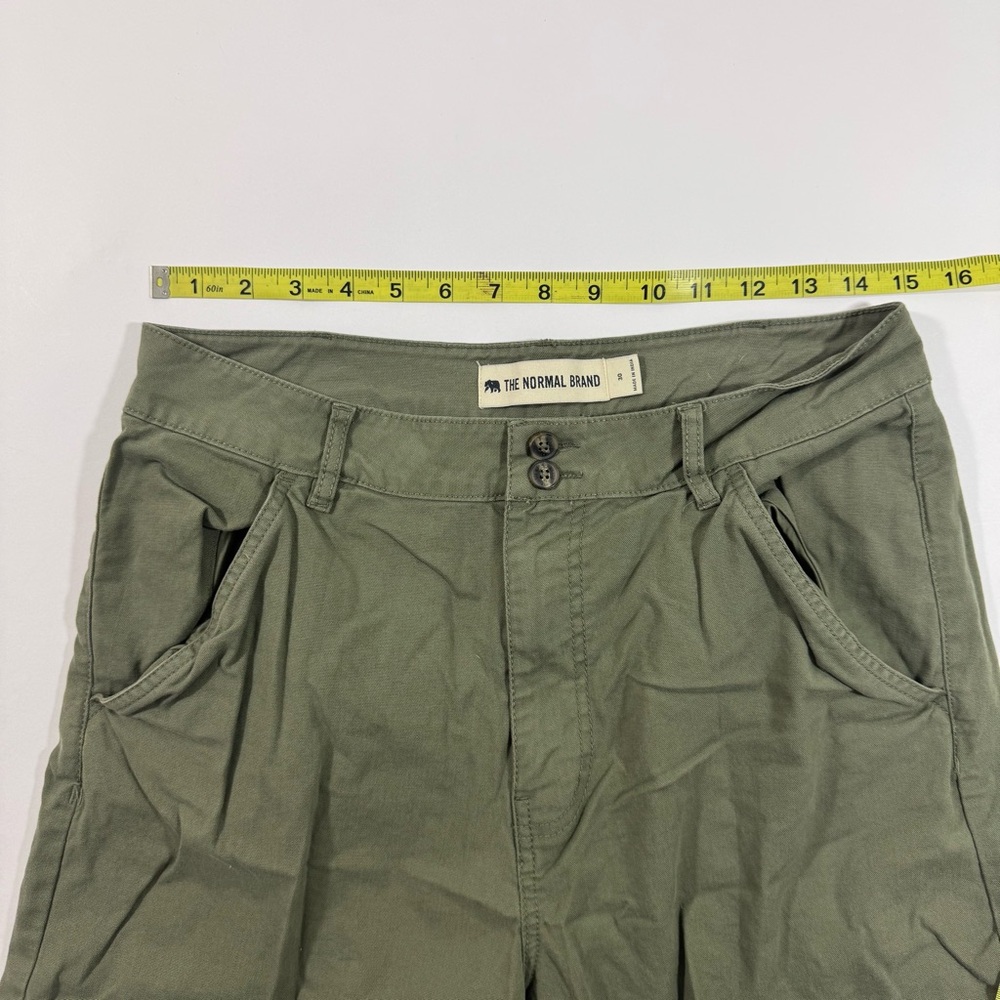 The Normal Brand James Canvas Cargo Trouser in Dusty Olive - Picture 8 of 11